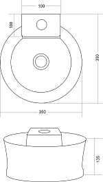 Madera Раковина накладная Omega 40 белая – фотография-8